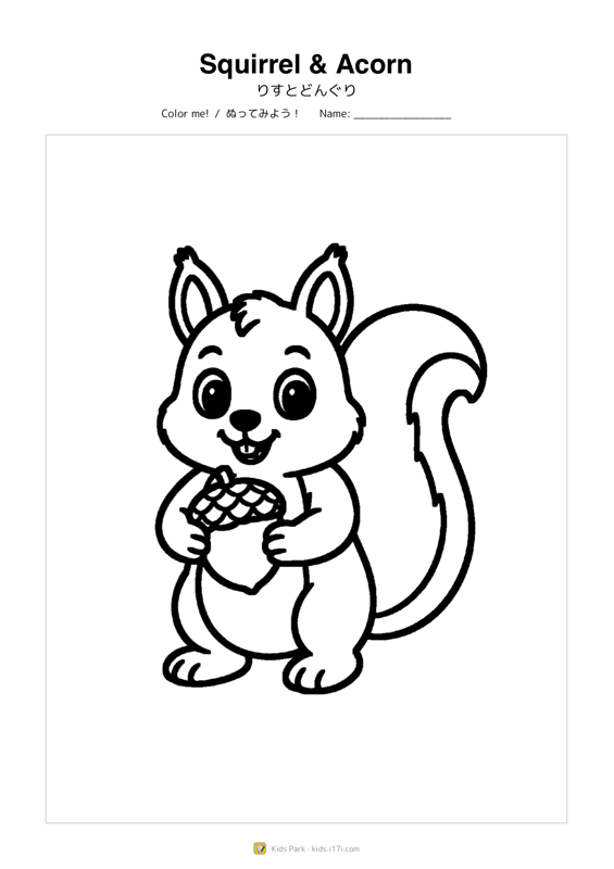 リスとどんぐり